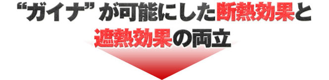 ガイナが可能にした断熱効果と遮熱効果の両立