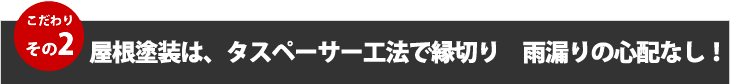 こだわりその２、屋根塗装は、タスペーサー工法で縁切り！雨漏りの心配なし！